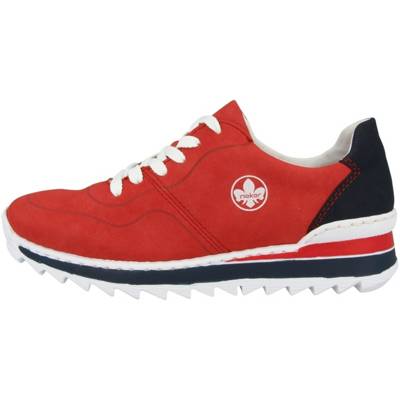 rieker, Rieker Damen Sneaker Glattleder in rot N5320 35 Sneakers Low, rot rieker, Rieker Damen Sneaker Glattleder in rot N5320 35 Sneakers Low, rot