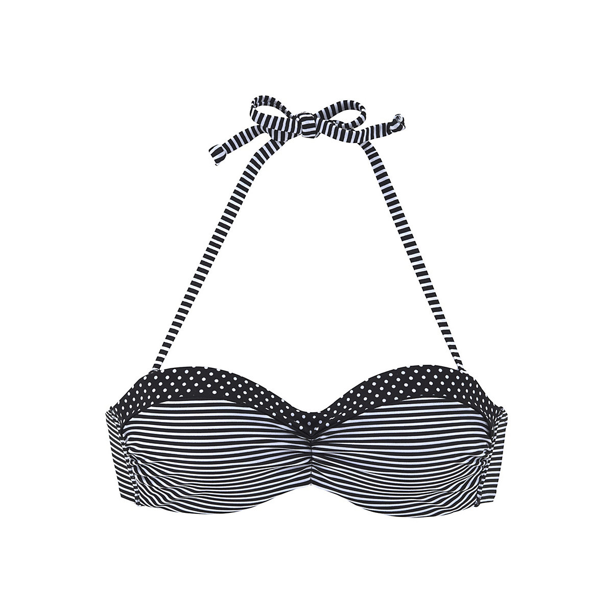 s.Oliver Bandeau-Bikini-Top schwarz/weiß