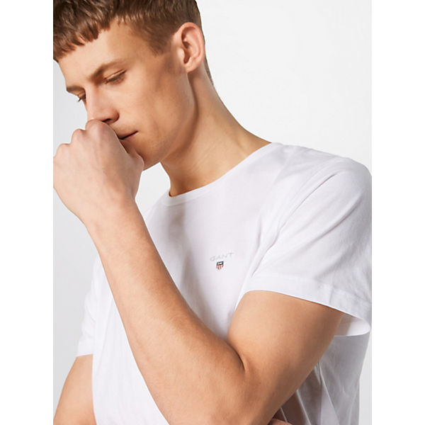 Bekleidung T-Shirts GANT shirt T-Shirts weiß Bekleidung T-Shirts GANT shirt T-Shirts weiß