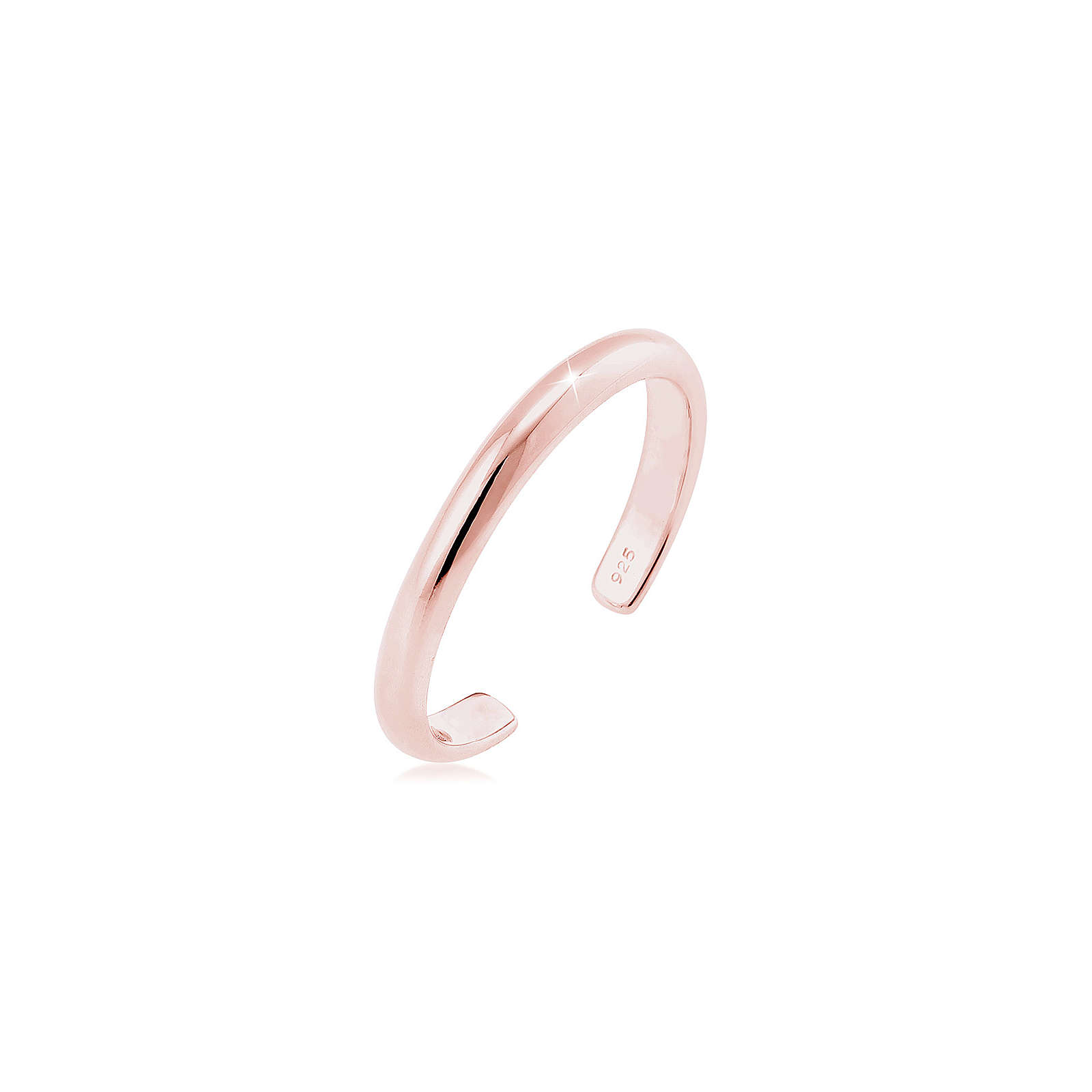 Image of Elli Ring Midi Knuckle Minimal Trend 925 Sterling Silber Ringe rosegold Damen Gr. one size
