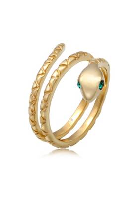 Elli Ring Pinky Schlange Swarovski® Kristalle 925 Silber Ringe