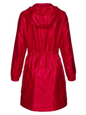 Longjacke Bänder langarm Reißverschluss,Verdeckte Knopfleiste uni Figurnah Kunstfaser Übergangsjacken 2