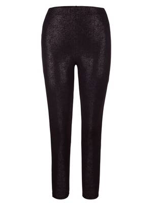 Leggings Glitzereffekt uni Skinny Fit Kunstfaser Leggings
