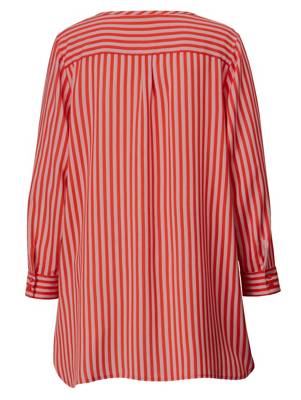 Longbluse langarm Knopfleiste gestreift Gerade blickdicht Viskose Langarmblusen 2