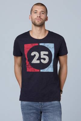 CAMP DAVID T-Shirt aus Flammgarn mit Used Print T-Shirts