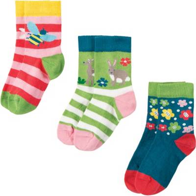 Socken LITTLE für Mädchen, 3er-Pack, Organic Cotton