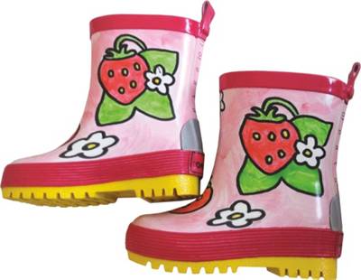 Baby Gummistiefel für Mädchen, Erdbeere