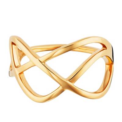 cai Ring 925/- Sterling Silber vergoldet geschwungen Ringe