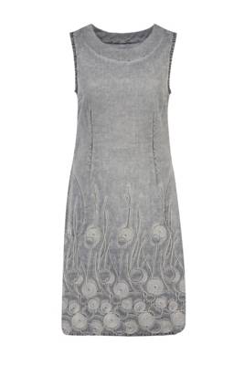 Damen Kleid Leinen Sommerkleider