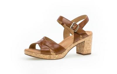 Gabor Comfort Riemchensandalen Glattleder braun Riemchensandaletten