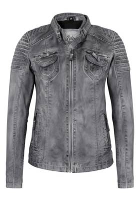 7eleven Lederjacke grau