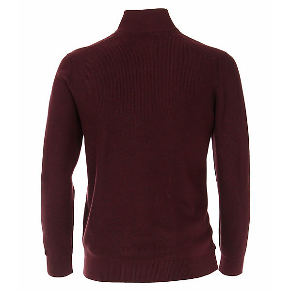 Bekleidung Pullover CASAMODA CASAMODA Troyer uni Pullover dunkelrot Bekleidung Pullover CASAMODA CASAMODA Troyer uni Pullover dunkelrot