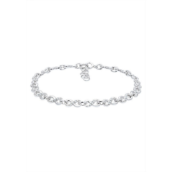 Accessoires Armbänder Elli Elli Armband Infinity Kristalle 925 Silber Infinitá Armbänder silber