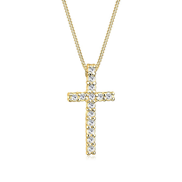 Elli Halskette Kreuz Religion 925 Sterling Silber Halsketten