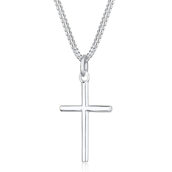 Accessoires Halsketten Elli Elli Halskette Kreuz Basic Konfirmation Kommunion 925 Silber Halsketten silber