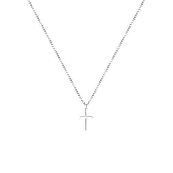 Accessoires Halsketten Elli Elli Halskette Kreuz Basic Konfirmation Kommunion 925 Silber Halsketten silber