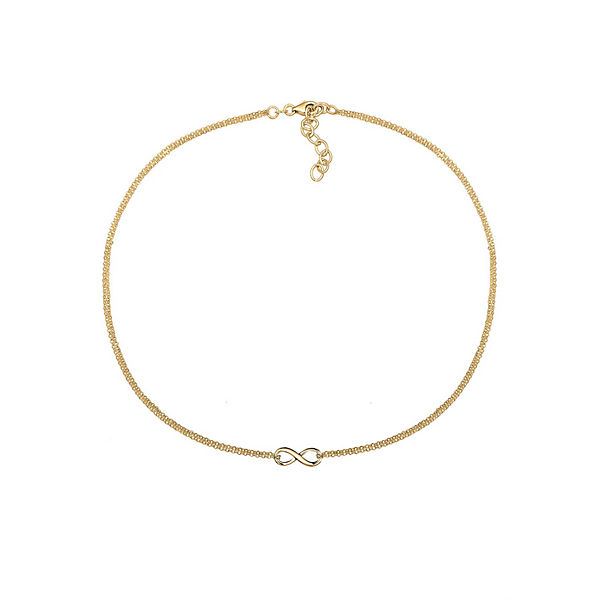 Accessoires Halsketten Elli Elli Halskette Infinity Choker Unendlichkeit Erbskette 925 Silber Halsketten gold