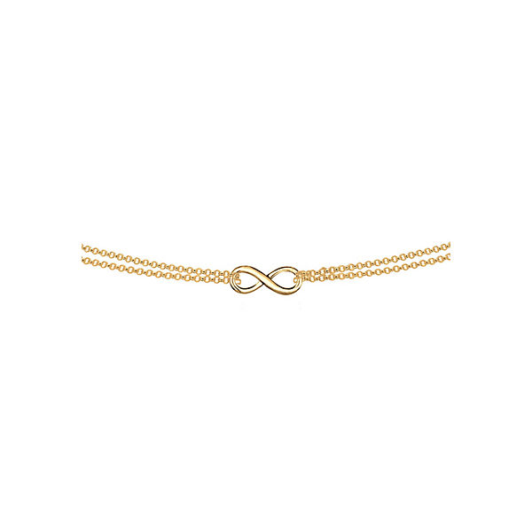 Accessoires Halsketten Elli Elli Halskette Infinity Choker Unendlichkeit Erbskette 925 Silber Halsketten gold