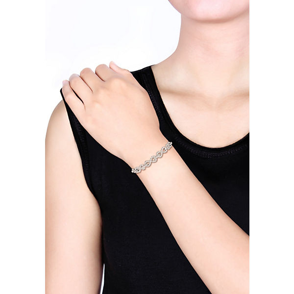 Accessoires Armbänder Elli PREMIUM Elli Premium Armband Infinity Zirkonia 925 Silber Armbänder weiß Accessoires Armbänder Elli PREMIUM Elli Premium Armband Infinity Zirkonia 925 Silber Armbänder weiß