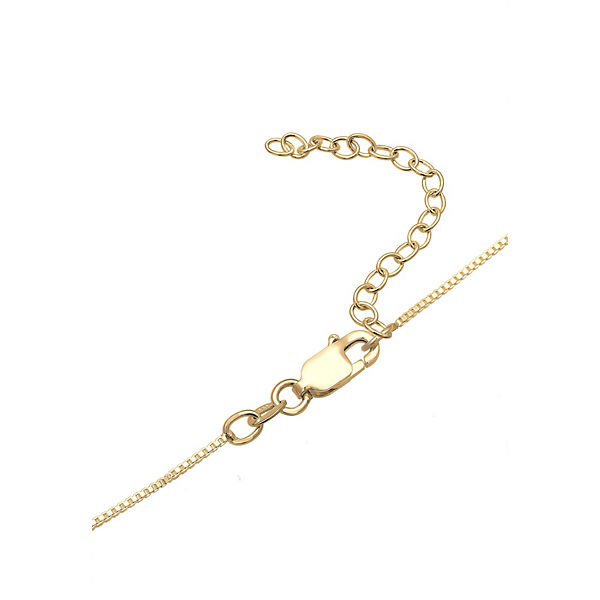 Accessoires Halsketten Elli Elli Halskette Box Chain Rosen-Anhänger Vintage Look 925 Silber Halsketten gold
