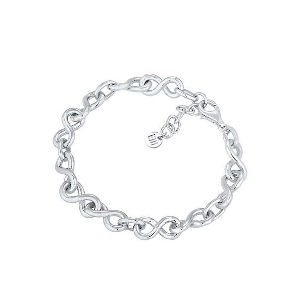 Accessoires Armbänder Elli PREMIUM Elli Premium Armband Infinity Unendlichkeit Zeichen 80S Look 925 Silber Armbänder silber