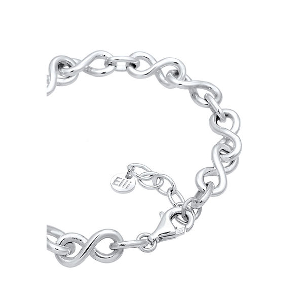 Accessoires Armbänder Elli PREMIUM Elli Premium Armband Infinity Unendlichkeit Zeichen 80S Look 925 Silber Armbänder silber