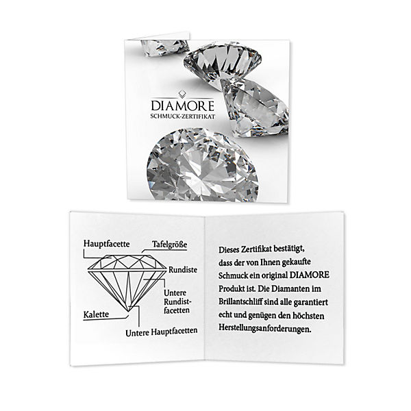 Accessoires Halsketten Elli DIAMONDS Elli Diamonds Halskette Herz Liebe Diamant (0.005 Ct.) 585 Gelbgold Halsketten gold