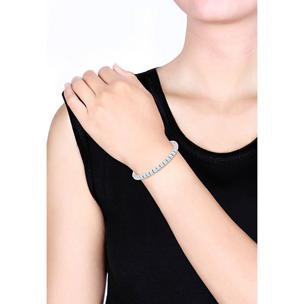 Accessoires Armbänder Elli PREMIUM Elli Premium Armband Tennisarmband Trend Zirkonia Kristalle 925 Silber Armbänder silber