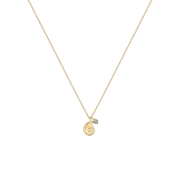 Accessoires Halsketten Elli Elli Halskette Muschel Labradorite Edelstein 925 Sterling Silber Halsketten gold Accessoires Halsketten Elli Elli Halskette Muschel Labradorite Edelstein 925 Sterling Silber Halsketten gold