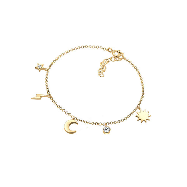 Accessoires Armbänder Elli Elli Armband Astro Symbole Kristalle 925 Silber Armbänder gold Accessoires Armbänder Elli Elli Armband Astro Symbole Kristalle 925 Silber Armbänder gold