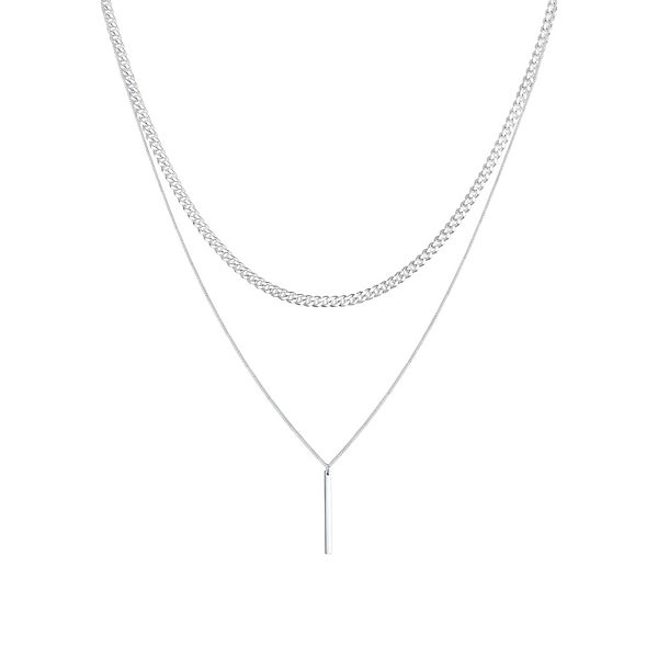 Accessoires Halsketten Elli PREMIUM Elli Premium Halskette Panzerkette Massiv Basic Layer Look 925Er Silber Halsketten silber Accessoires Halsketten Elli PREMIUM Elli Premium Halskette Panzerkette Massiv Basic Layer Look 925Er Silber Halsketten silber