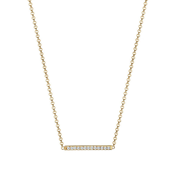 Accessoires Halsketten Elli DIAMONDS Elli Diamonds Halskette Klassisch Diamanten Reihe (0.065 Ct.) 375 Gelbgold Halsketten gold Accessoires Halsketten Elli DIAMONDS Elli Diamonds Halskette Klassisch Diamanten Reihe (0.065 Ct.) 375 Gelbgold Halsketten gold