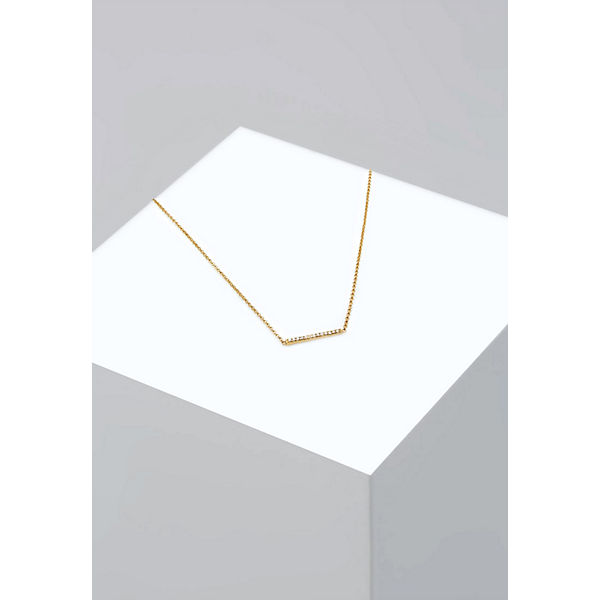 Accessoires Halsketten Elli DIAMONDS Elli Diamonds Halskette Klassisch Diamanten Reihe (0.065 Ct.) 375 Gelbgold Halsketten gold Accessoires Halsketten Elli DIAMONDS Elli Diamonds Halskette Klassisch Diamanten Reihe (0.065 Ct.) 375 Gelbgold Halsketten gold