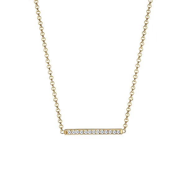 Accessoires Halsketten Elli DIAMONDS Elli Diamonds Halskette Klassisch Diamanten Reihe (0.065 Ct.) 375 Gelbgold Halsketten gold Accessoires Halsketten Elli DIAMONDS Elli Diamonds Halskette Klassisch Diamanten Reihe (0.065 Ct.) 375 Gelbgold Halsketten gold