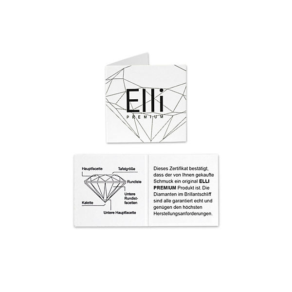 Accessoires Halsketten Elli DIAMONDS Elli Diamonds Halskette Infinity Unendlich Diamant (0.115 Ct.) Silber Halsketten weiß