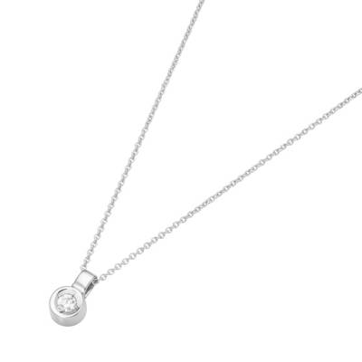 Luigi Merano Kette mit Brillant Anhänger, Gold 585 Halsketten