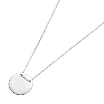 Smart Jewel Collier Plättchen, Silber 925 Halsketten