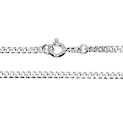 Kette Panzer 2,4 mm Silber 925/000  Halsketten