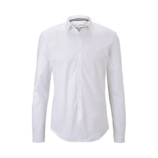 Bekleidung Langarmhemden TOM TAILOR Denim Blusen & Shirts Hemd Langarmhemden weiß Bekleidung Langarmhemden TOM TAILOR Denim Blusen & Shirts Hemd Langarmhemden weiß