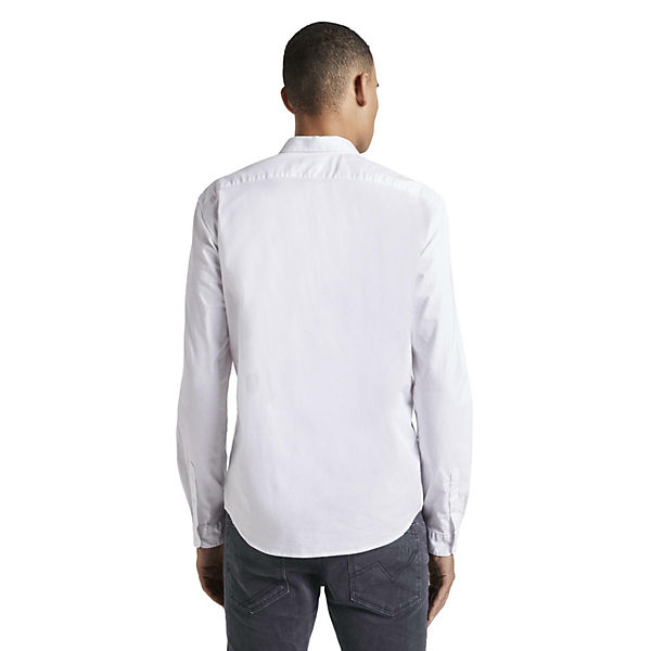 Bekleidung Langarmhemden TOM TAILOR Denim Blusen & Shirts Hemd Langarmhemden weiß Bekleidung Langarmhemden TOM TAILOR Denim Blusen & Shirts Hemd Langarmhemden weiß