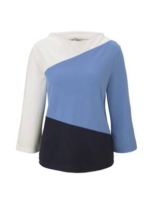 T-Shirt 3/4 Arm Shirt im Colorblocking-Look T-Shirts