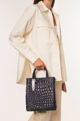 Paperbag Tote Small Croco Handtasche 2