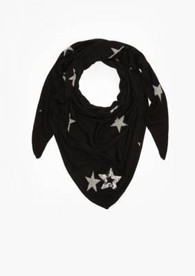 Stricktuch mit Stern-Motiven Halstücher 2