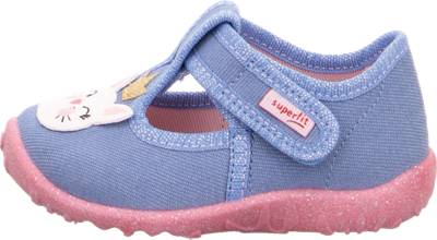 superfit, Hausschuhe SPOTTY für Mädchen, blau | mirapodo