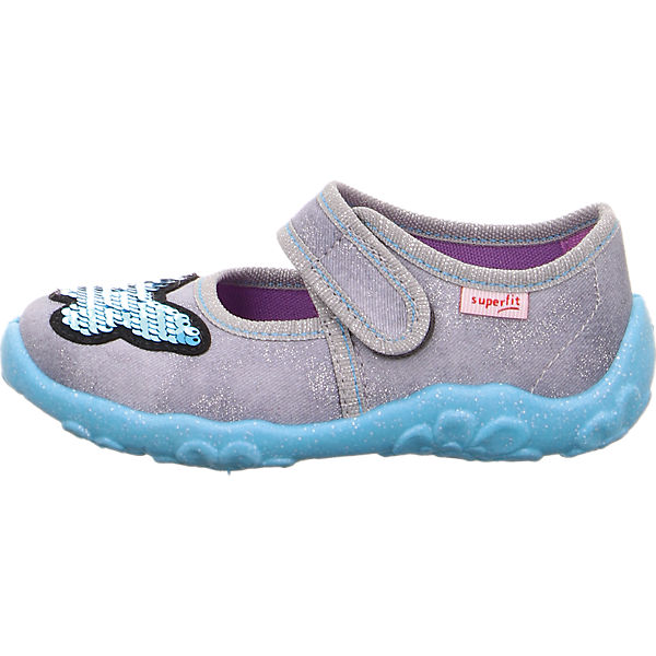 Schuhe Geschlossene Hausschuhe superfit Hausschuhe BONNY WMS Weite M4 für Mädchen blau/grau