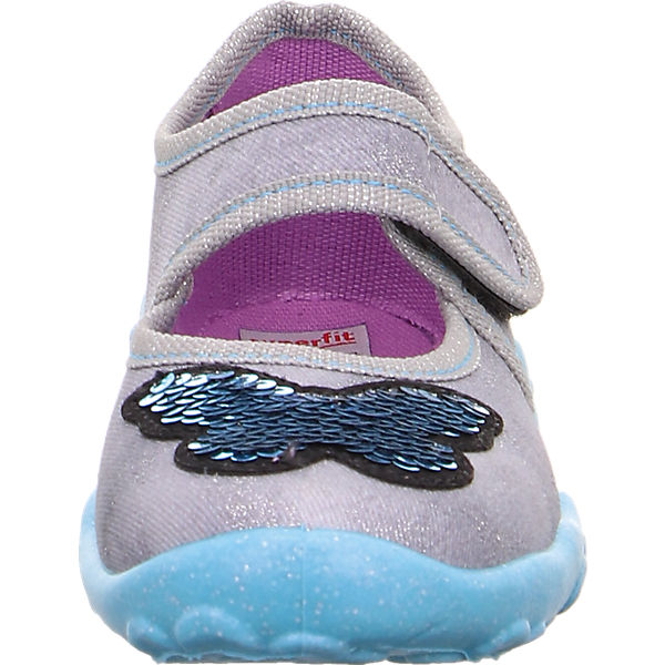 Schuhe Geschlossene Hausschuhe superfit Hausschuhe BONNY WMS Weite M4 für Mädchen blau/grau