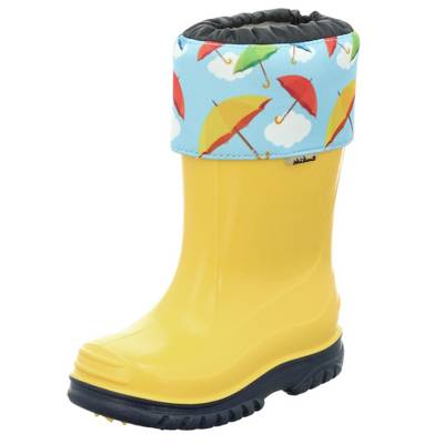 Regenstiefel Umbrella, zitrone-blau Gummistiefel