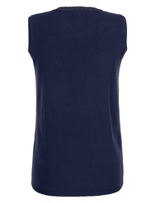 Top ärmellos uni Gerade blickdicht Viskose Tops 2