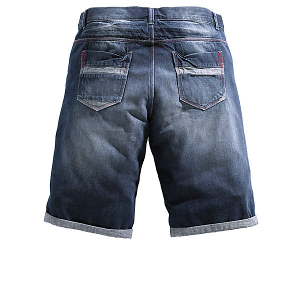 Bekleidung Hosen Boston Park Jeans Bermuda in 5-Pocket-Form blau