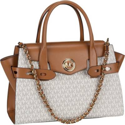 Michael Kors Handtasche Carmen Large Flap Belted Satchel MK Signature Handtaschen
